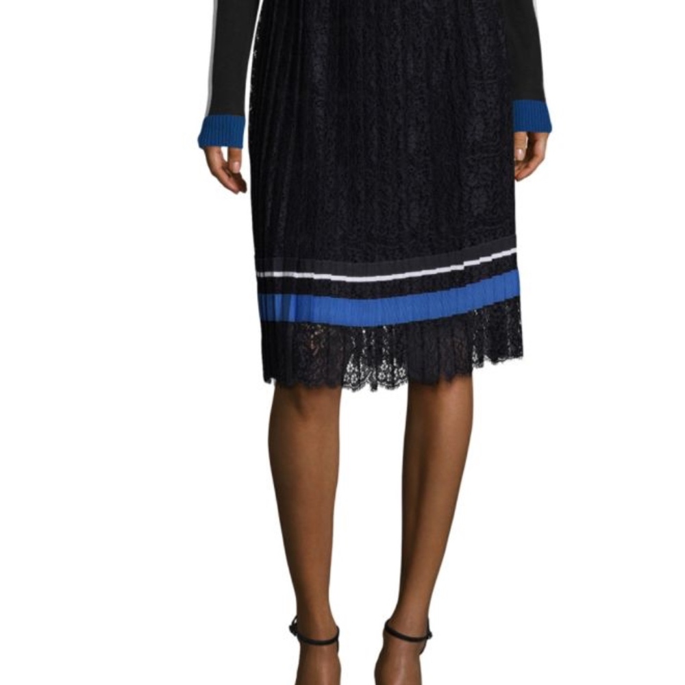 HUGO BOSS Pleated Lace Skirt, Size 8 - Picture 2 of 6